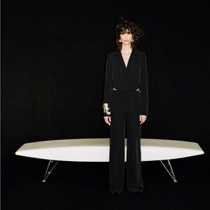 NWT Zara cut out jumpsuit blazer with side buckles